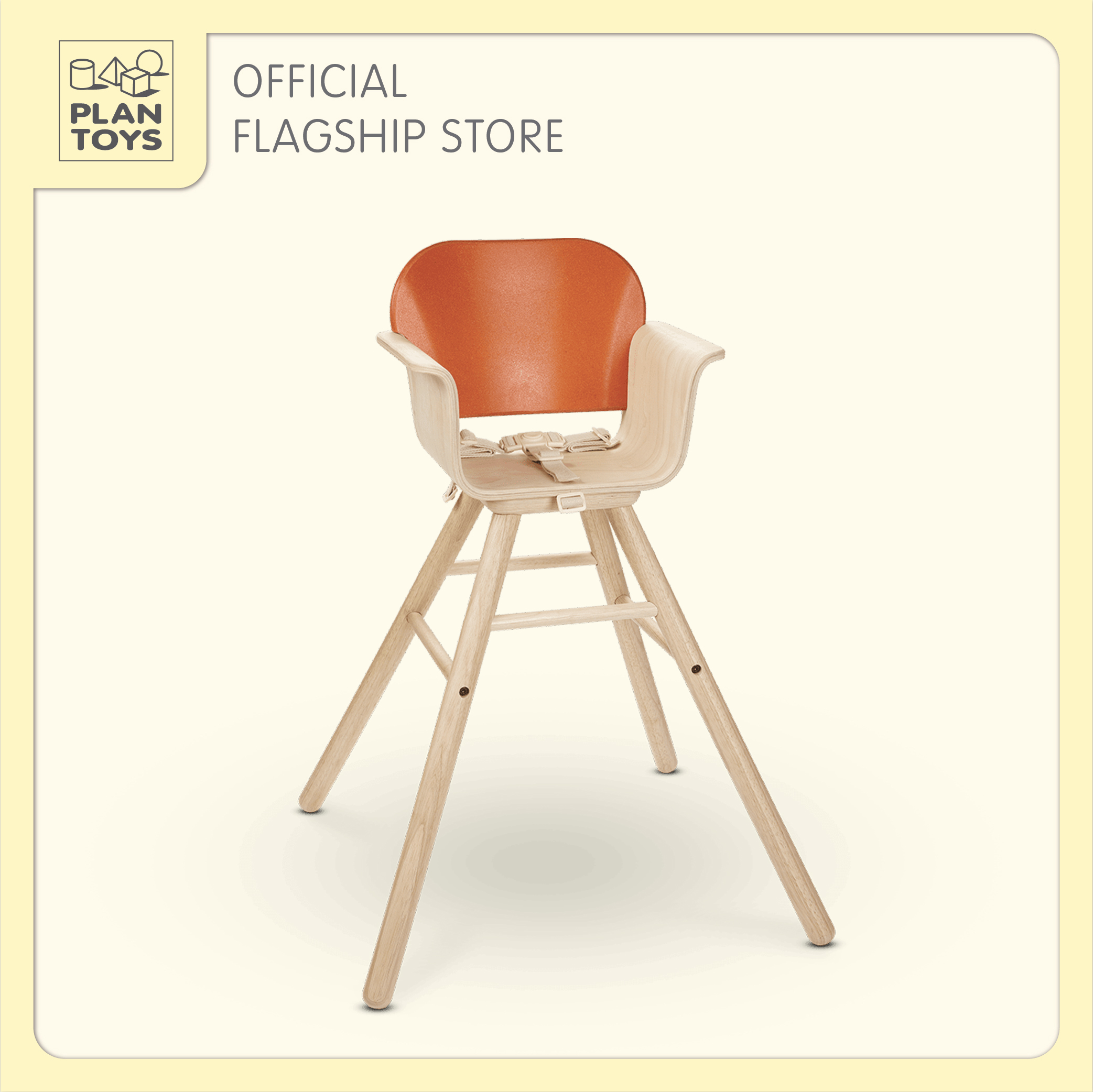 Baby High Chair - Orange