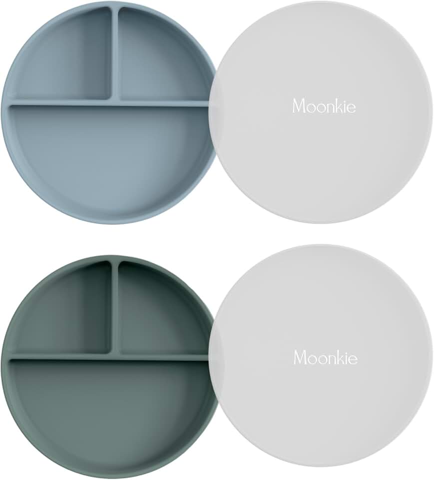 Baby Plate - Divided - Suction - 2 Pack