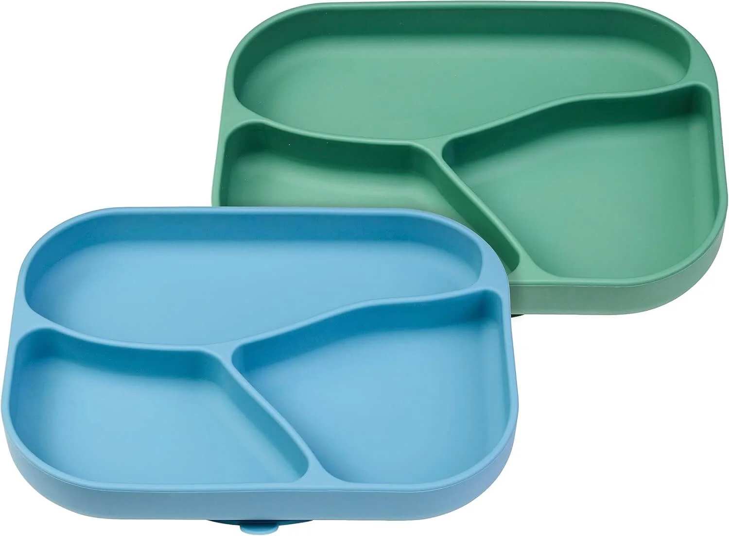Baby Plate - Divided - Suction - 2 Pack