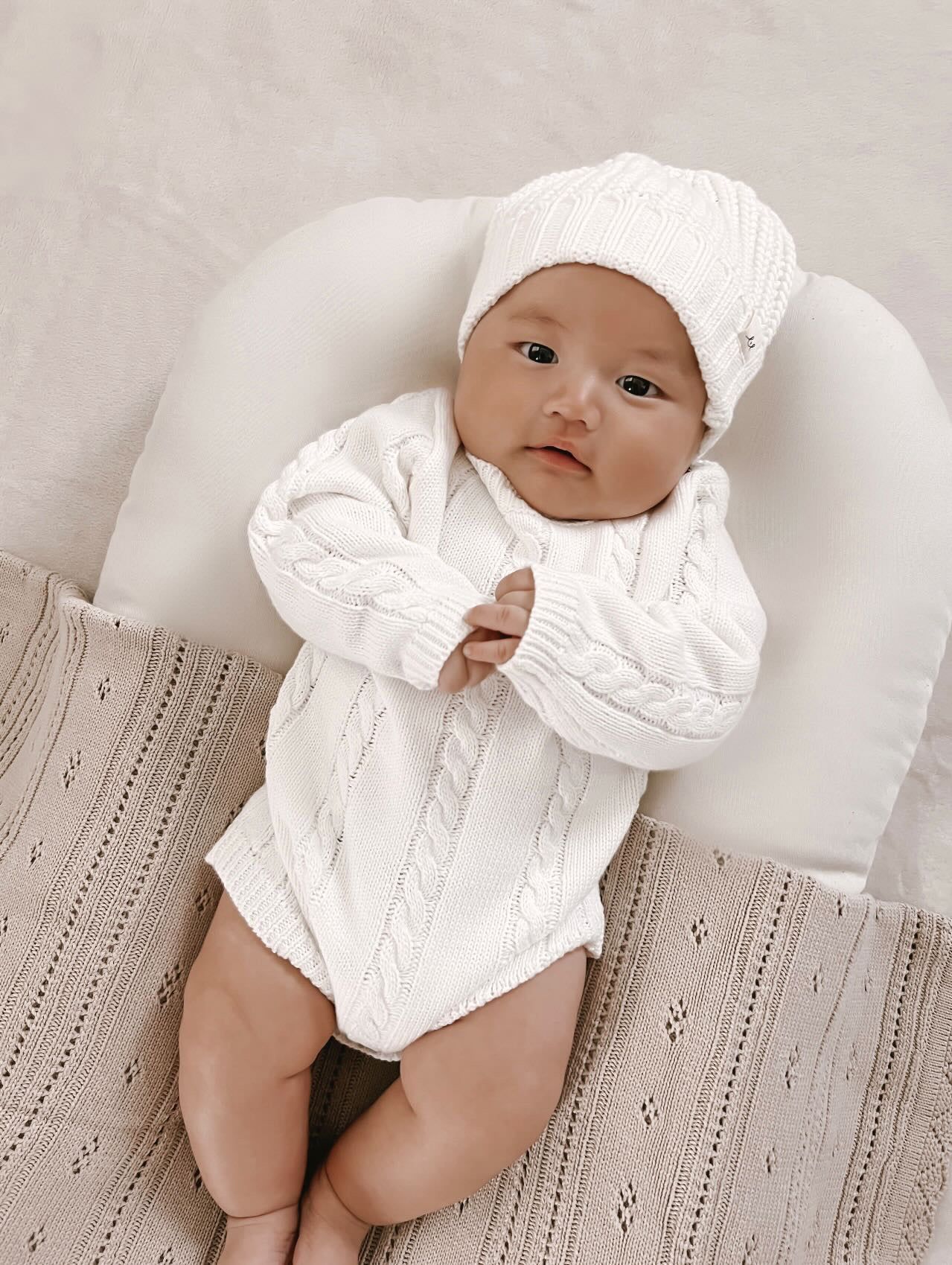 Baby Romper - 0-3 Months - White