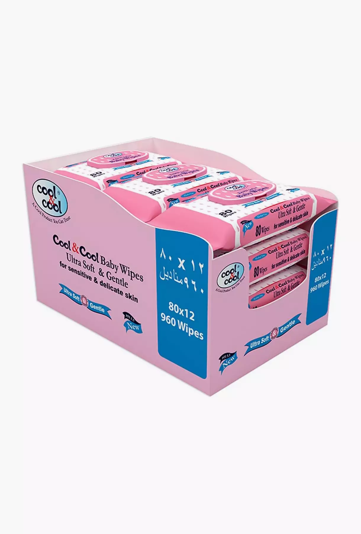Baby Wipes - 80 Sheets - 12 Pack