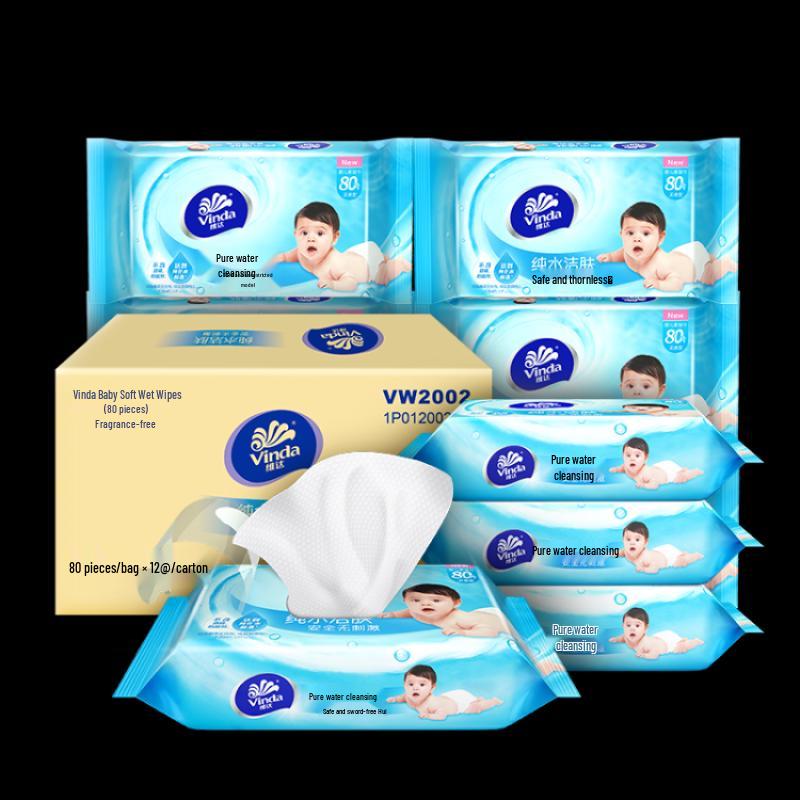 Baby Wipes - 80 Sheets - 12 Pack