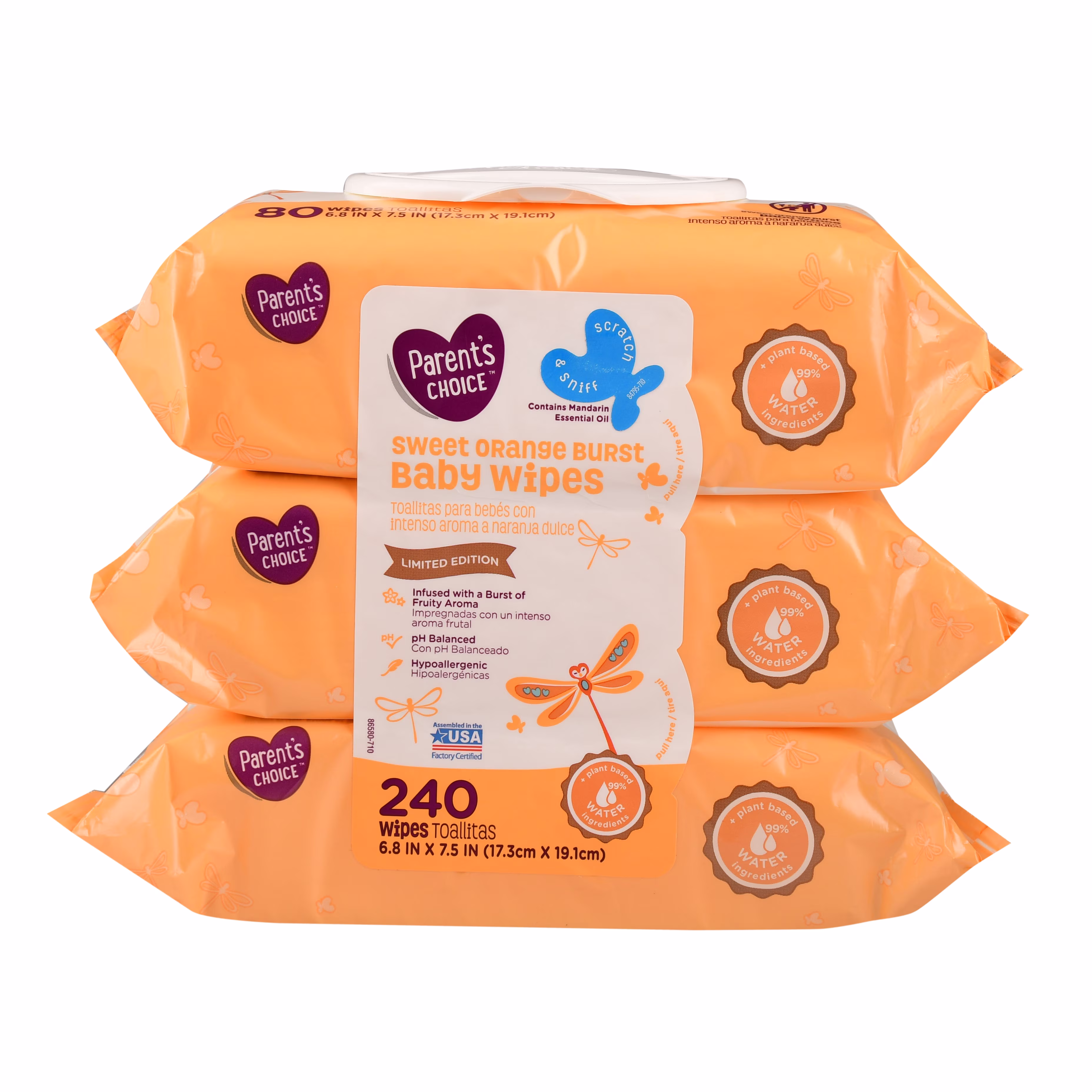 Baby Wipes - Orange