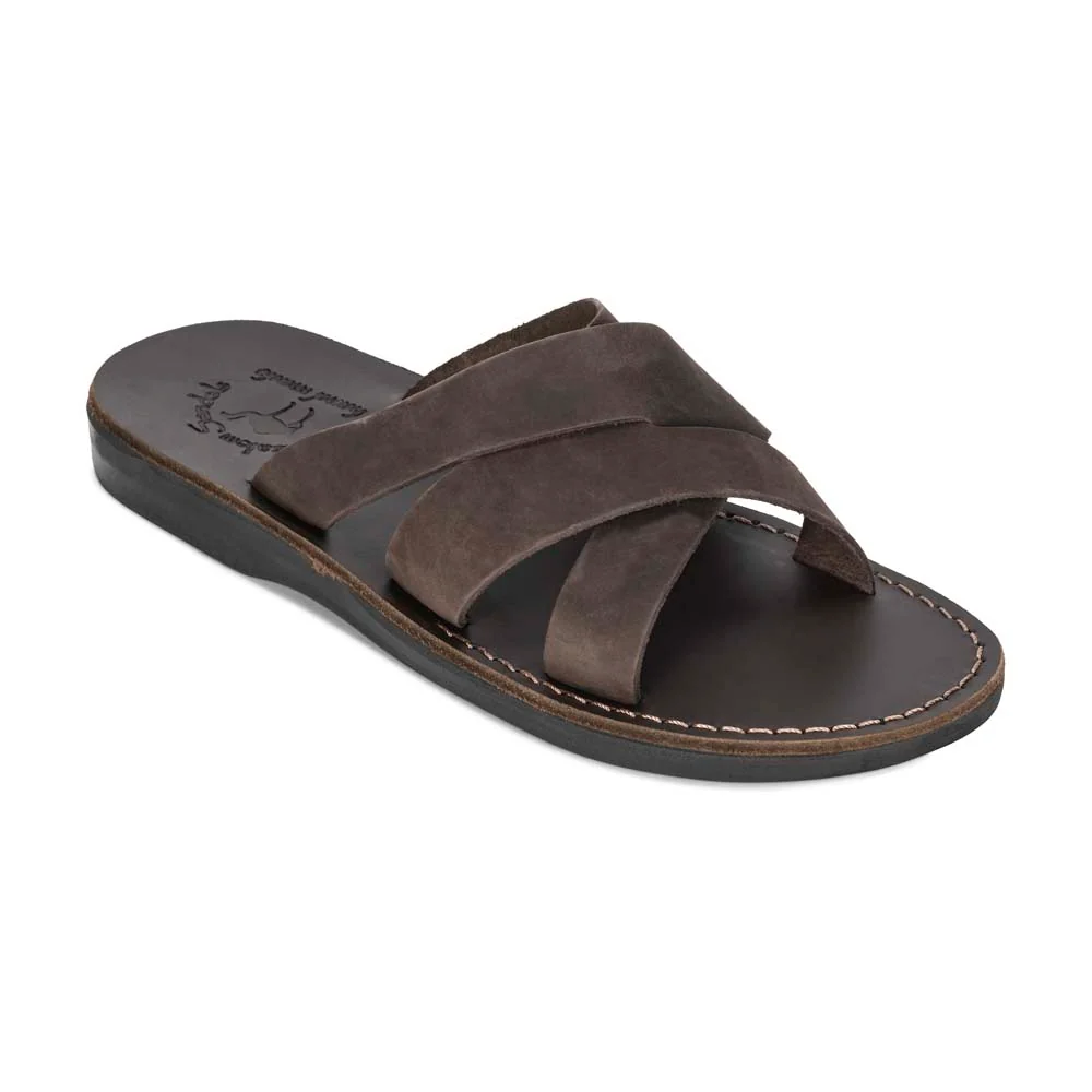 Beach Brown Leather Sandals