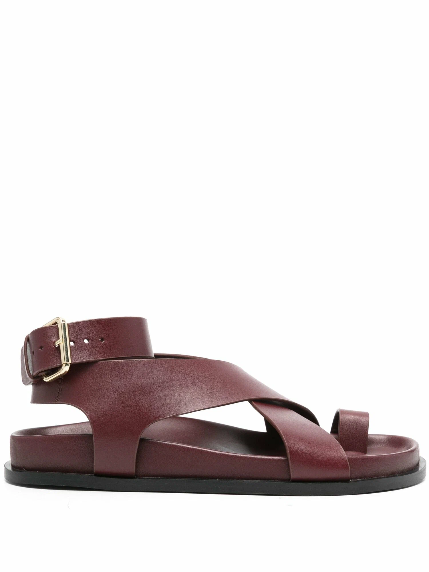 Beach Burgundy Leather Sandals