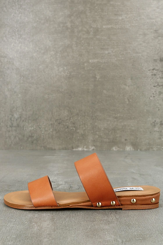 Beach Cognac Slide Sandals