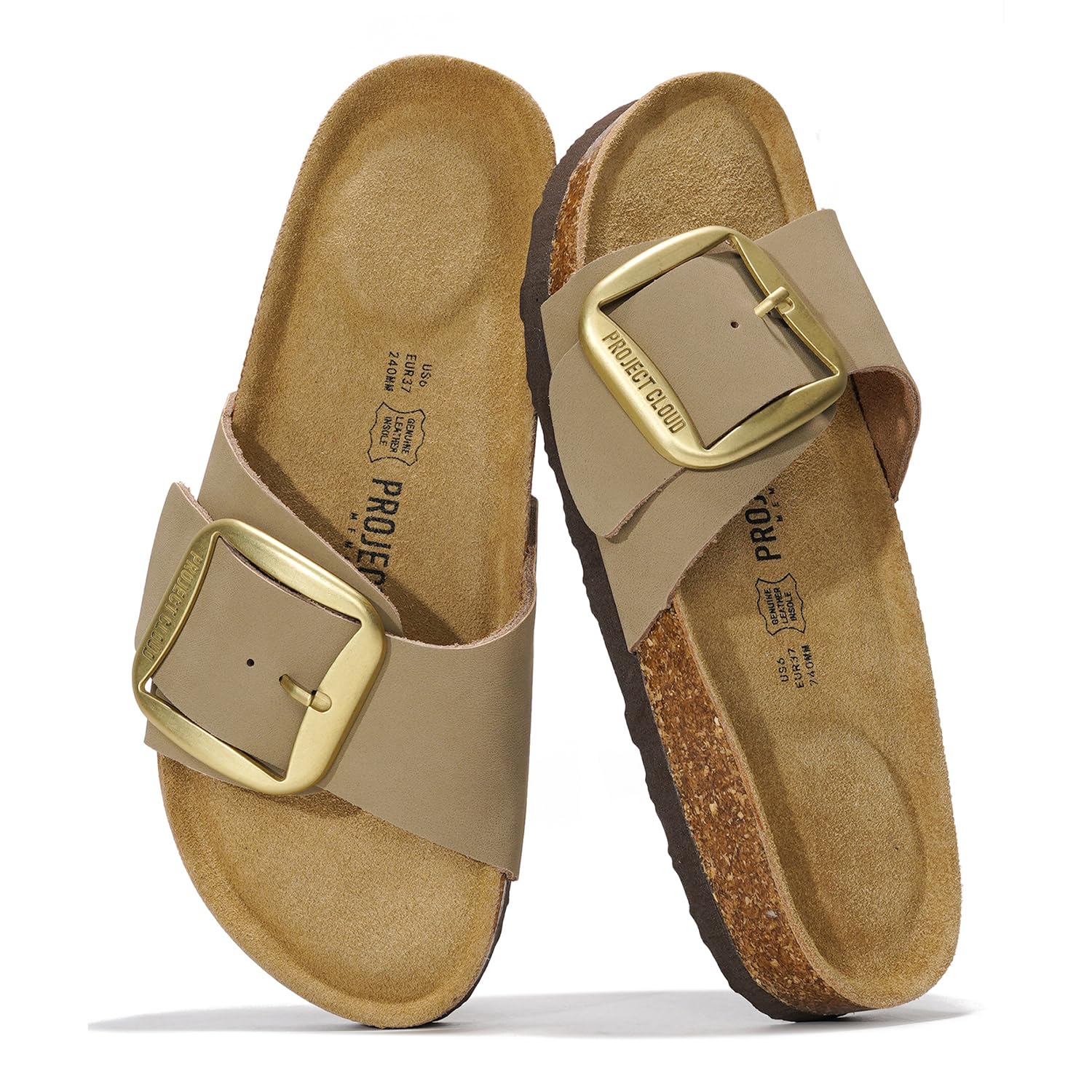 Beach Olive Leather Sandals