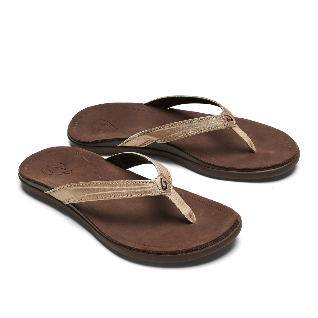 Beach Olive Leather Sandals