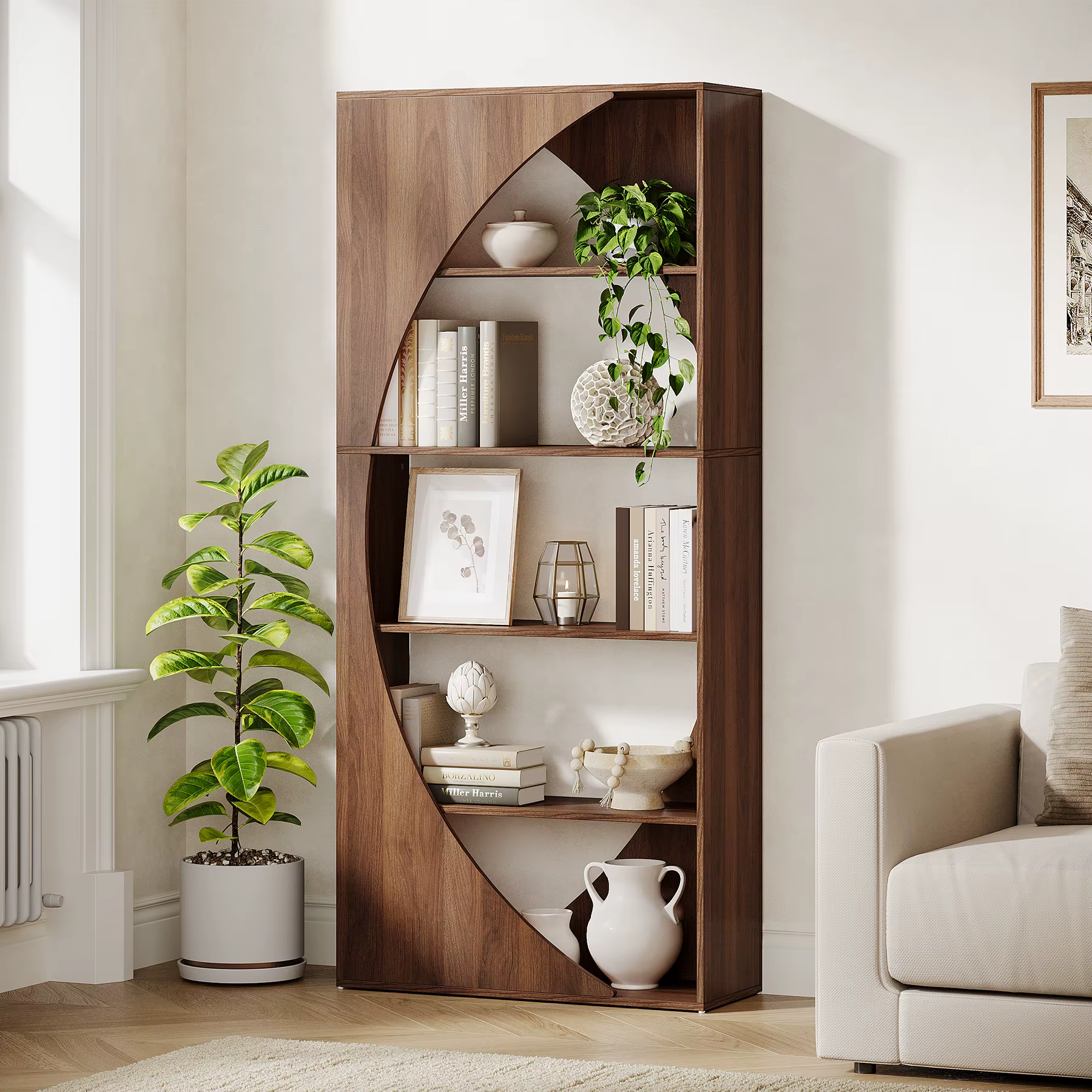 Bookshelf - 5 Shelf - 180cm - Wooden
