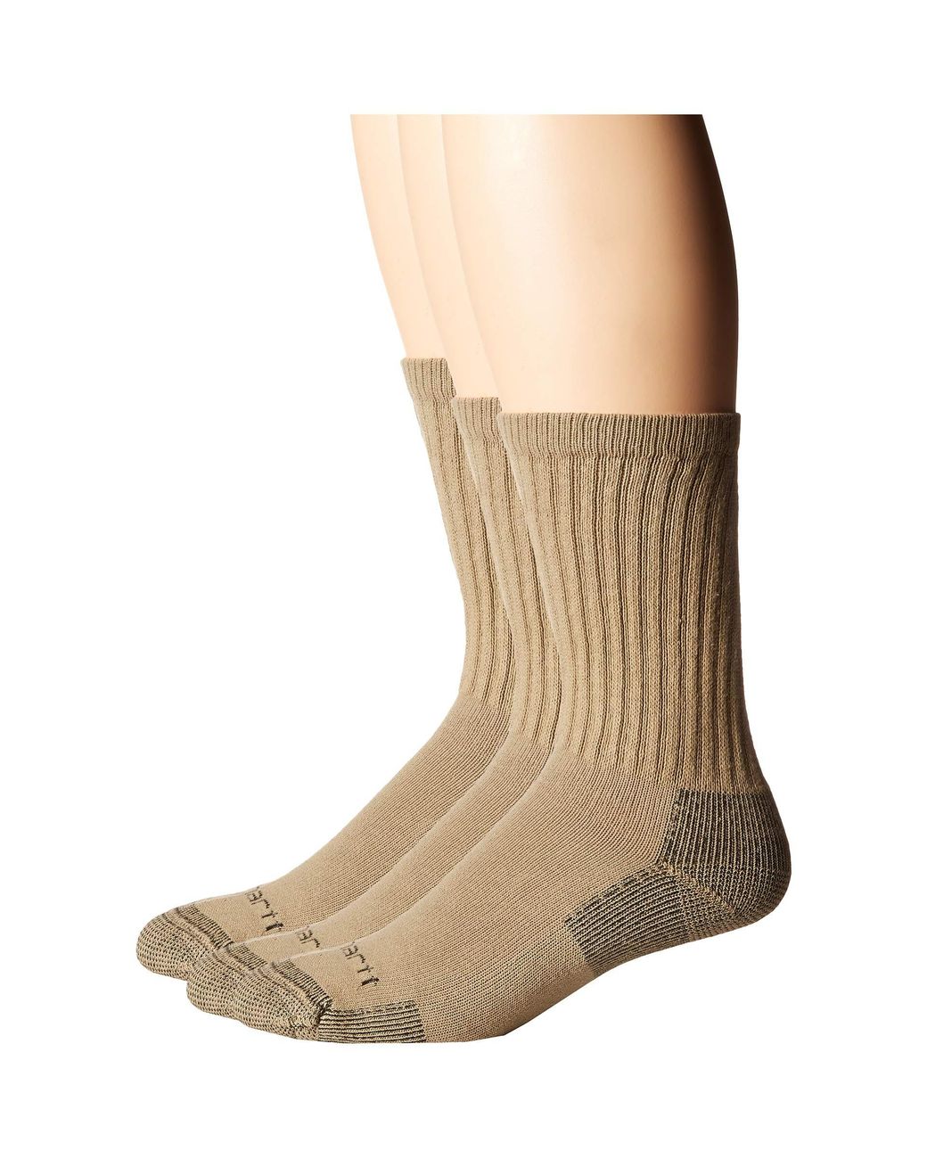 Breathable Khaki Crew Socks