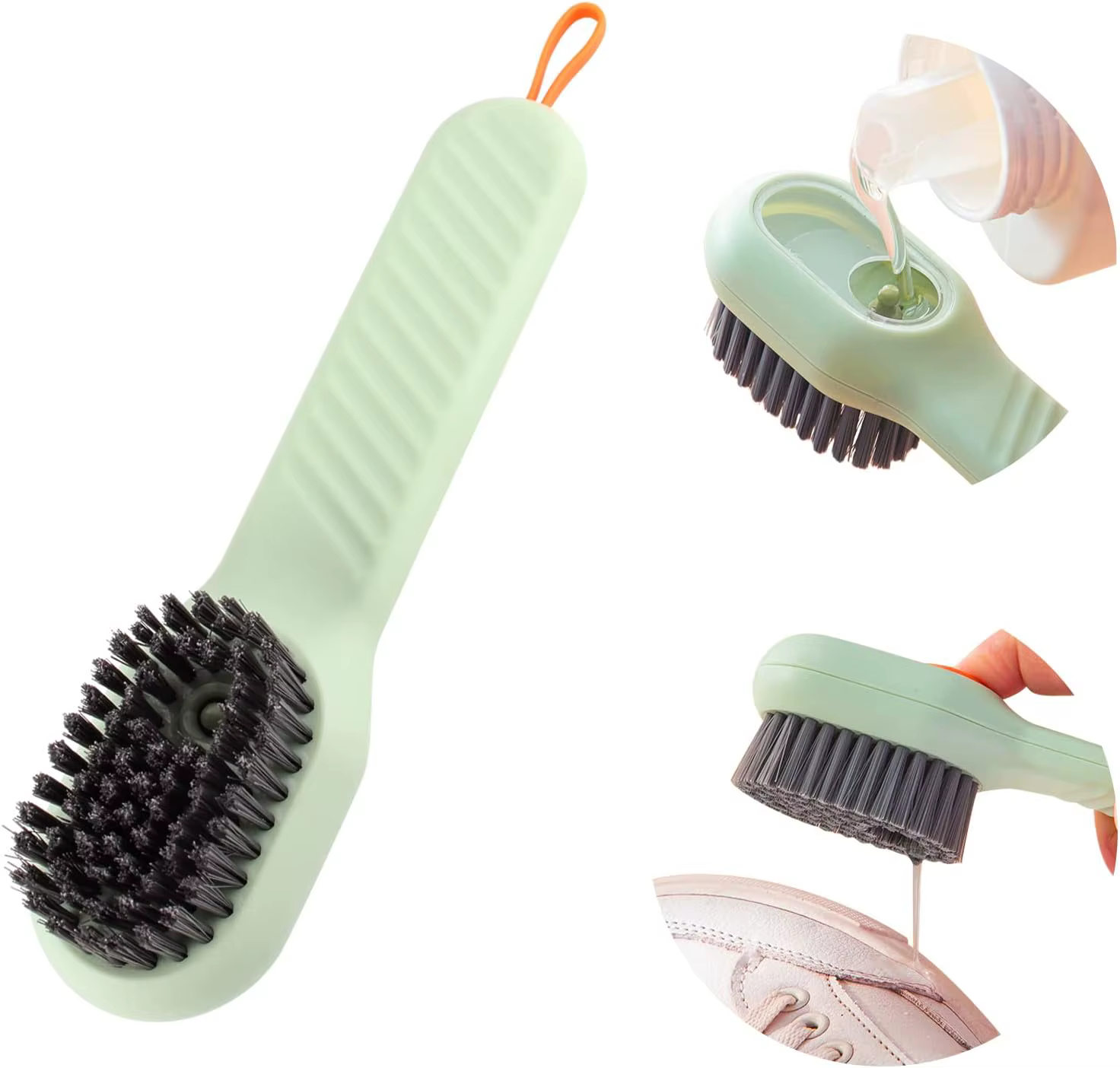 Breathable Olive Shoe Brush