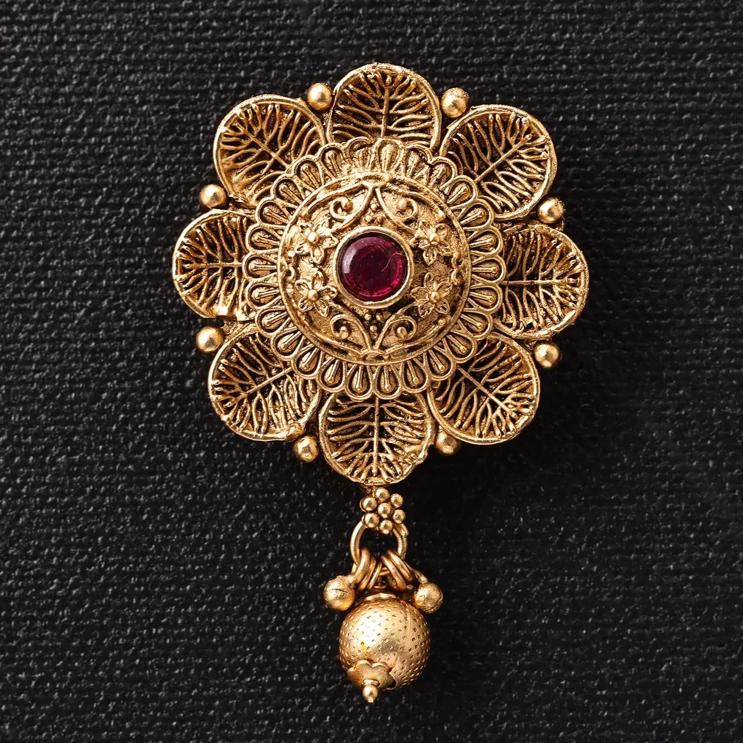 Brooch - Maroon