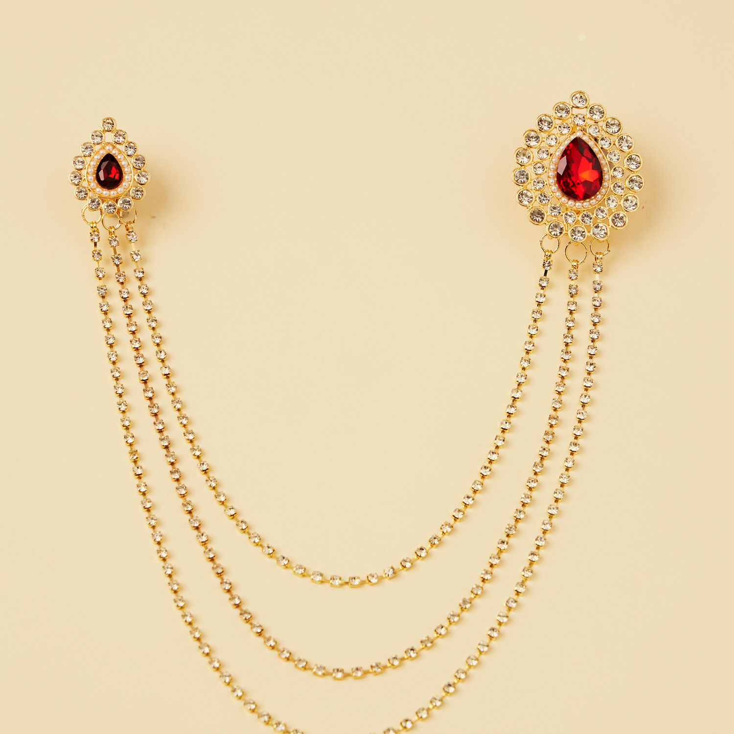 Brooch - Maroon