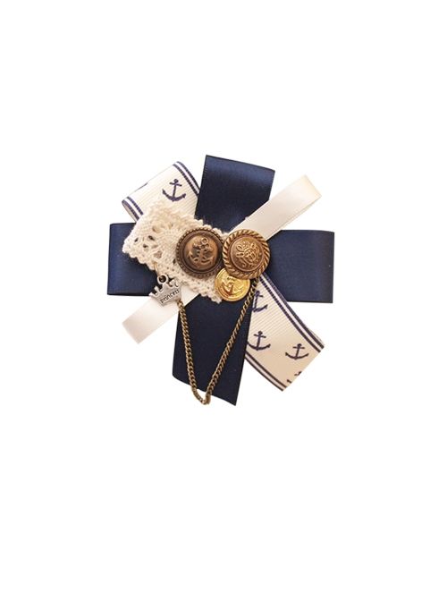Brooch - Navy