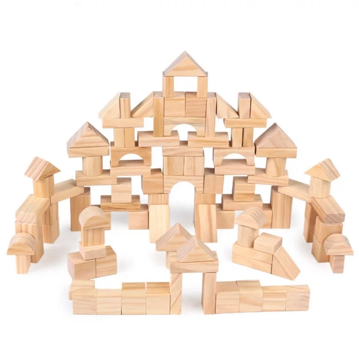Building Blocks - 100 Pieces - Wooden