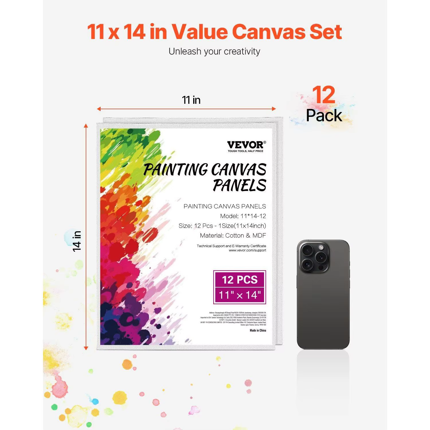 Canvas Board - 11x14 inch - 5 Pack