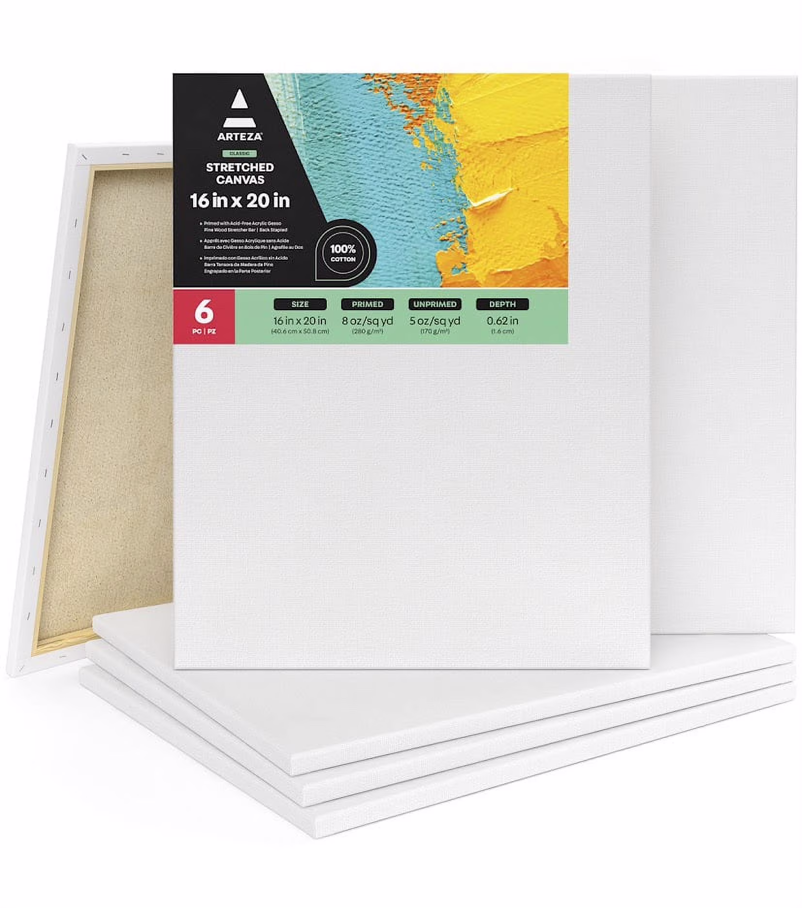 Canvas Board - 16x20 inch - 3 Pack