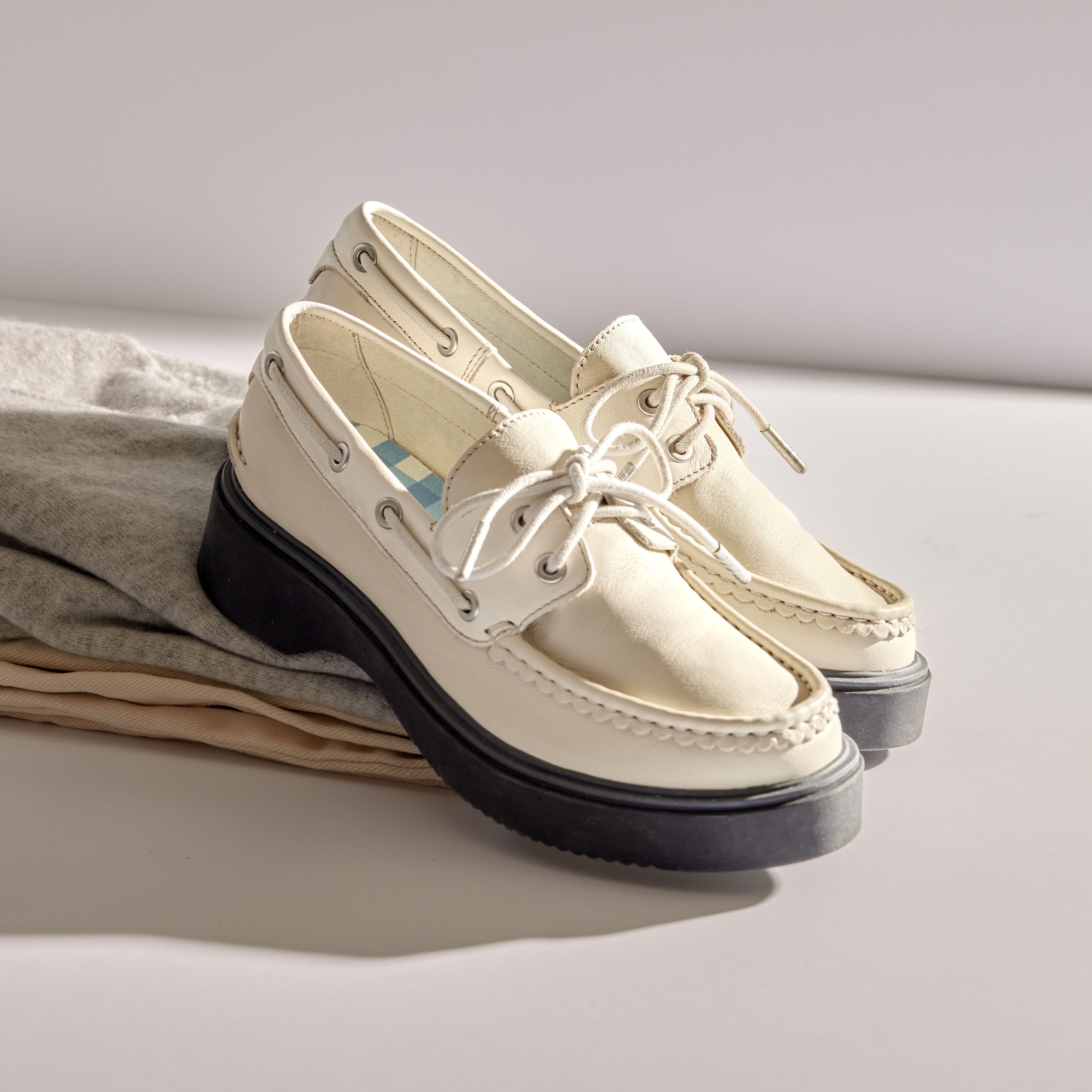 Casual White Boat Shoes