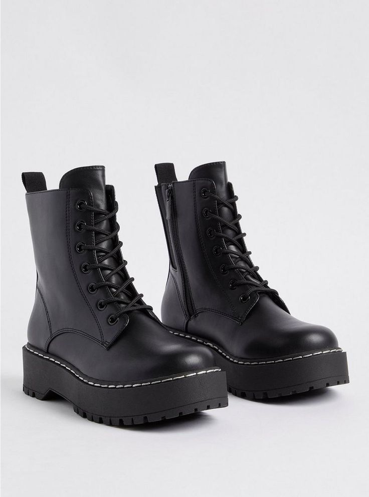Classic Black Combat Boots