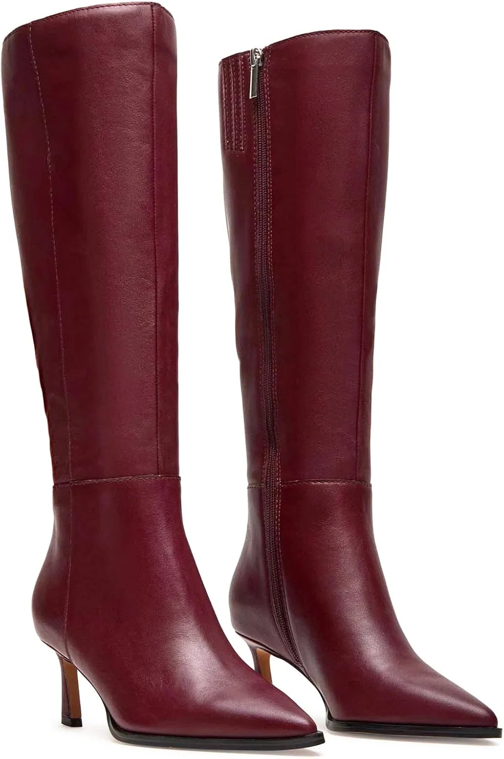 Classic Burgundy Dress Boots