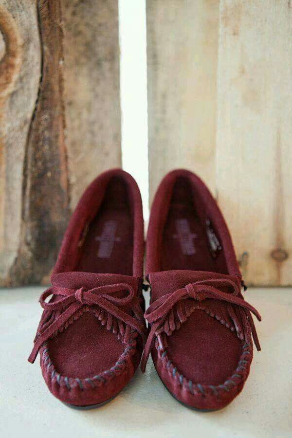 Classic Burgundy Moccasins