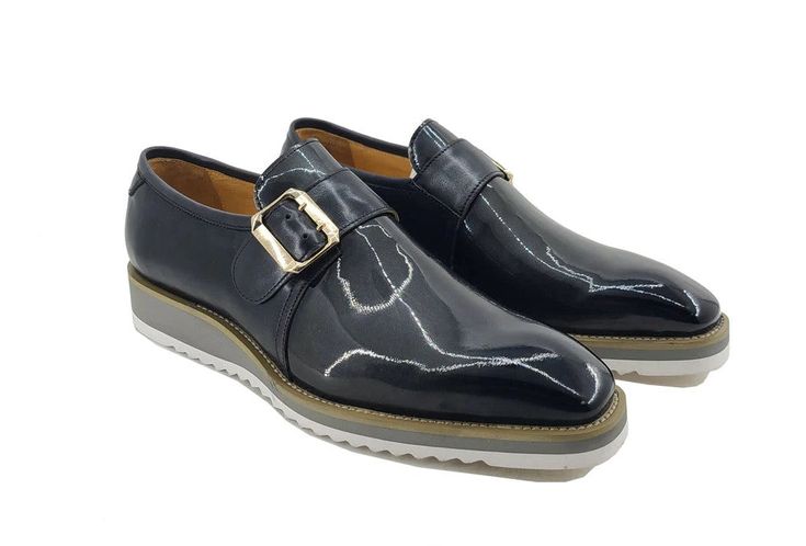 Classic Charcoal Patent Leather Shoes