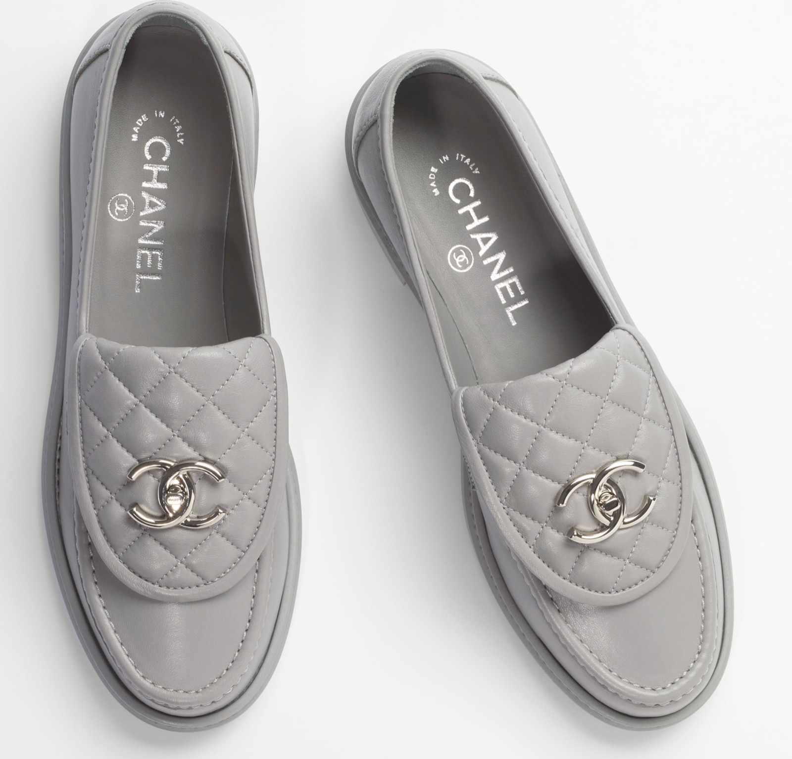 Classic Grey Patent Leather Shoes