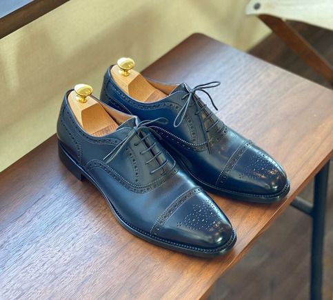 Classic Navy Blue Formal Shoes