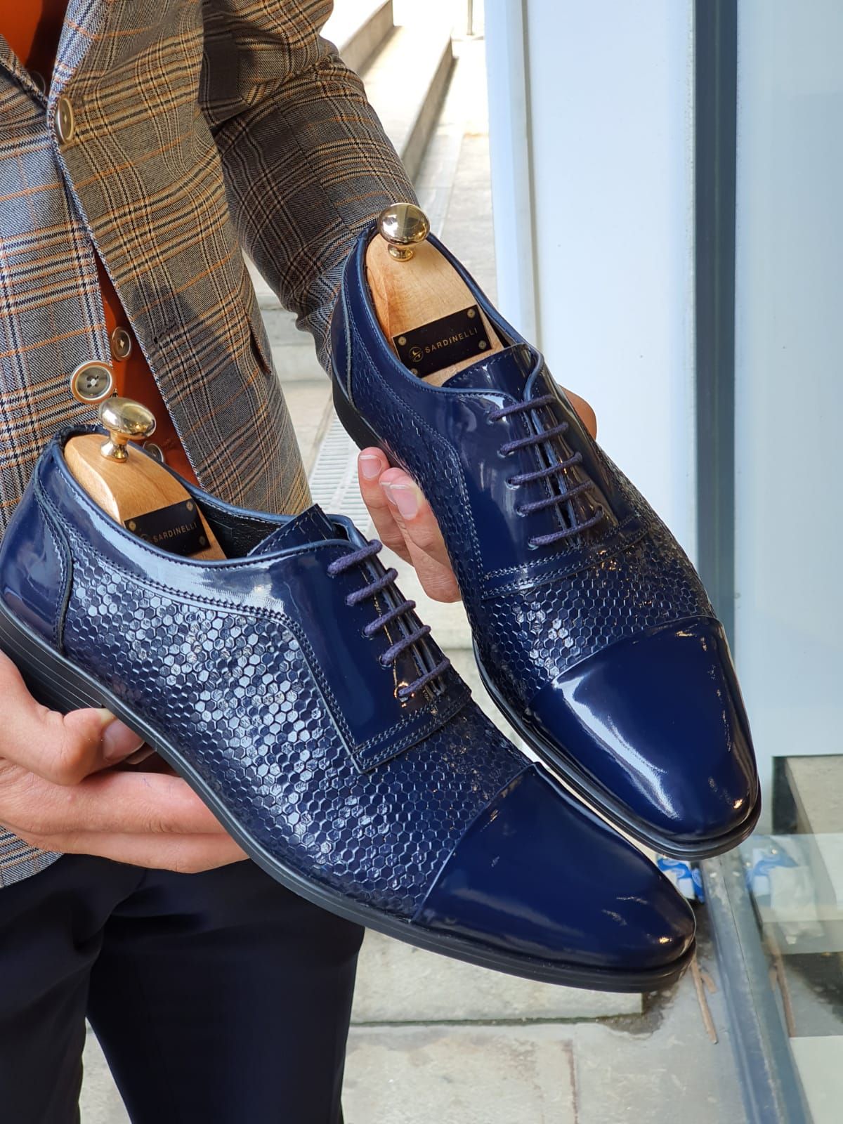 Classic Navy Blue Formal Shoes