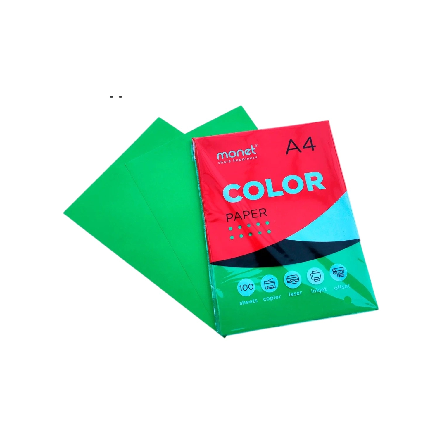 Colored Paper - A4 - 100 Sheets - Green