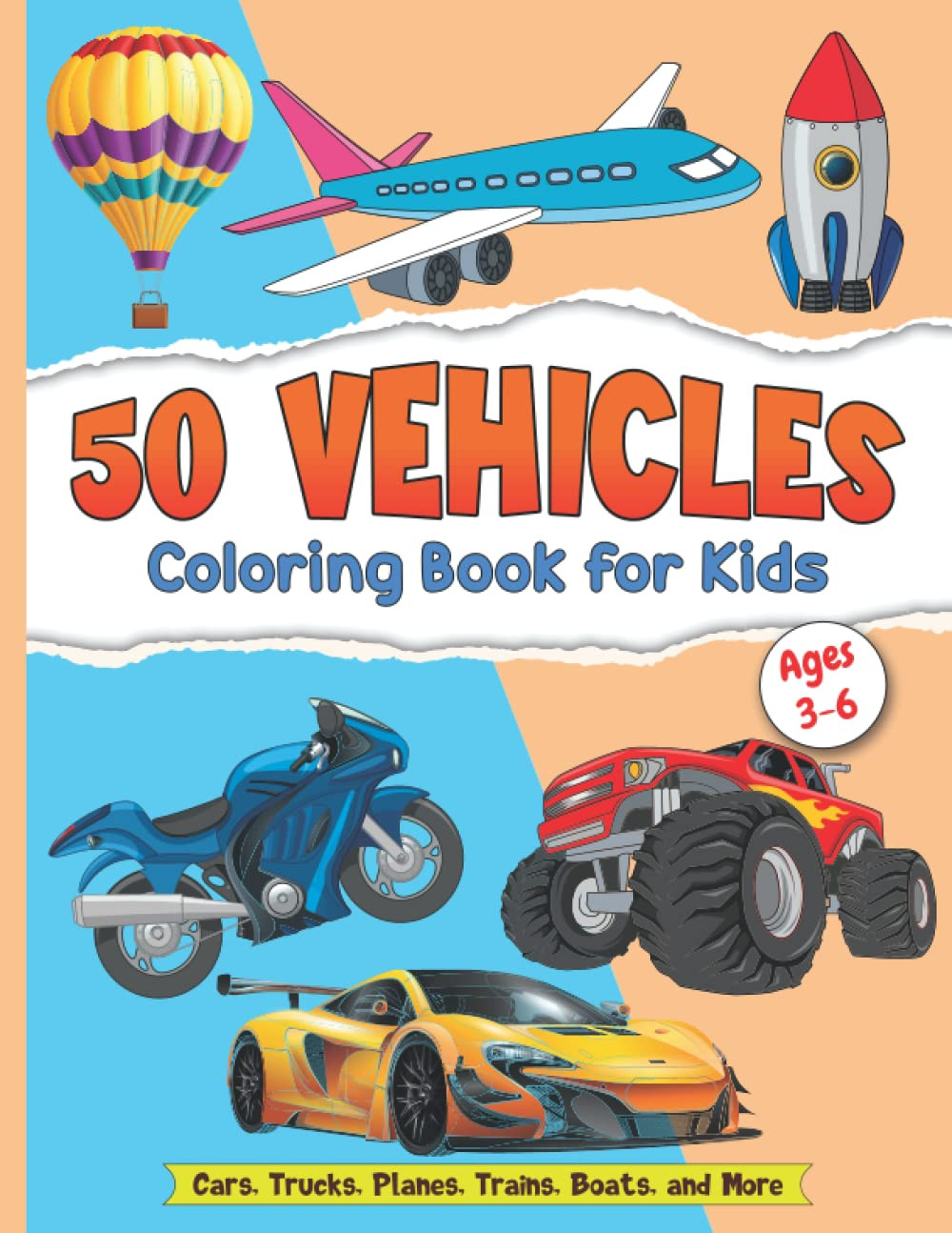 Coloring Book - Kids - Vehicles