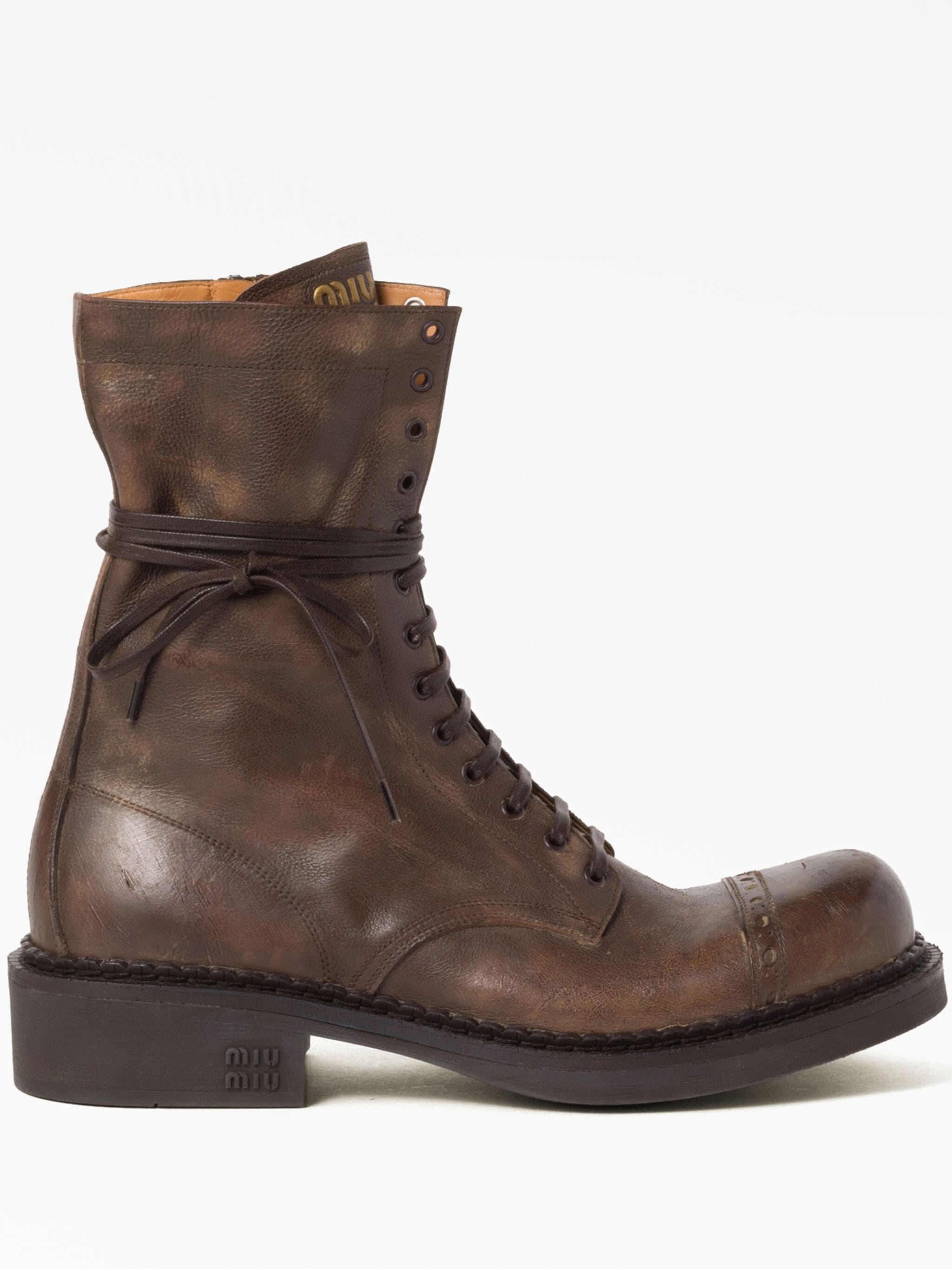 Combat Brown Ankle Boots