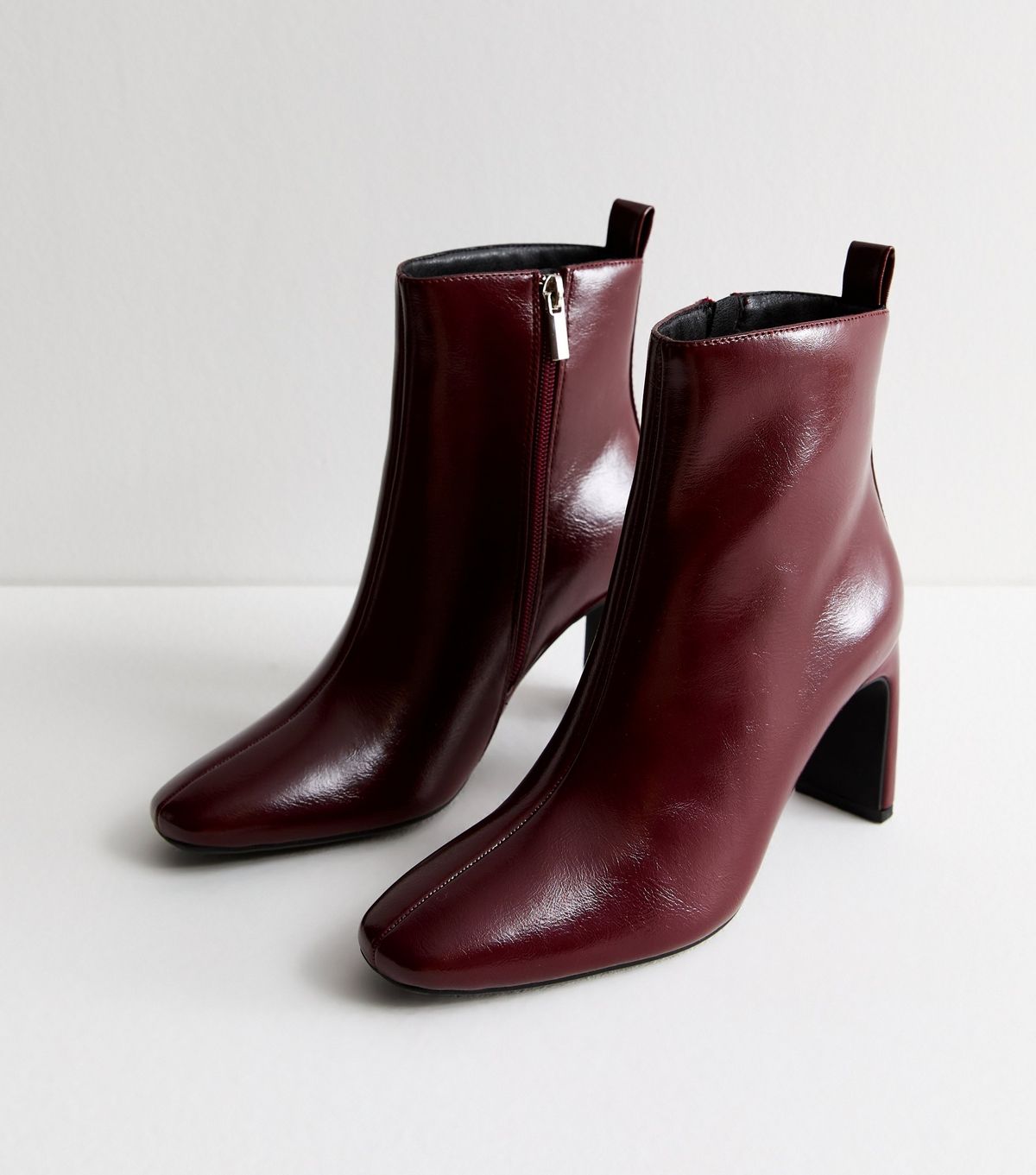 Combat Burgundy Ankle Boots
