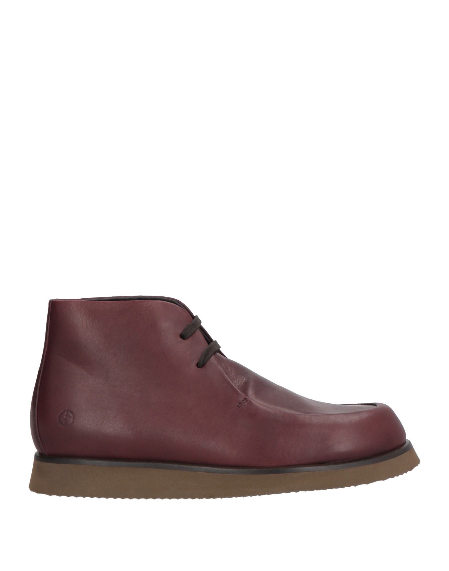Combat Burgundy Ankle Boots