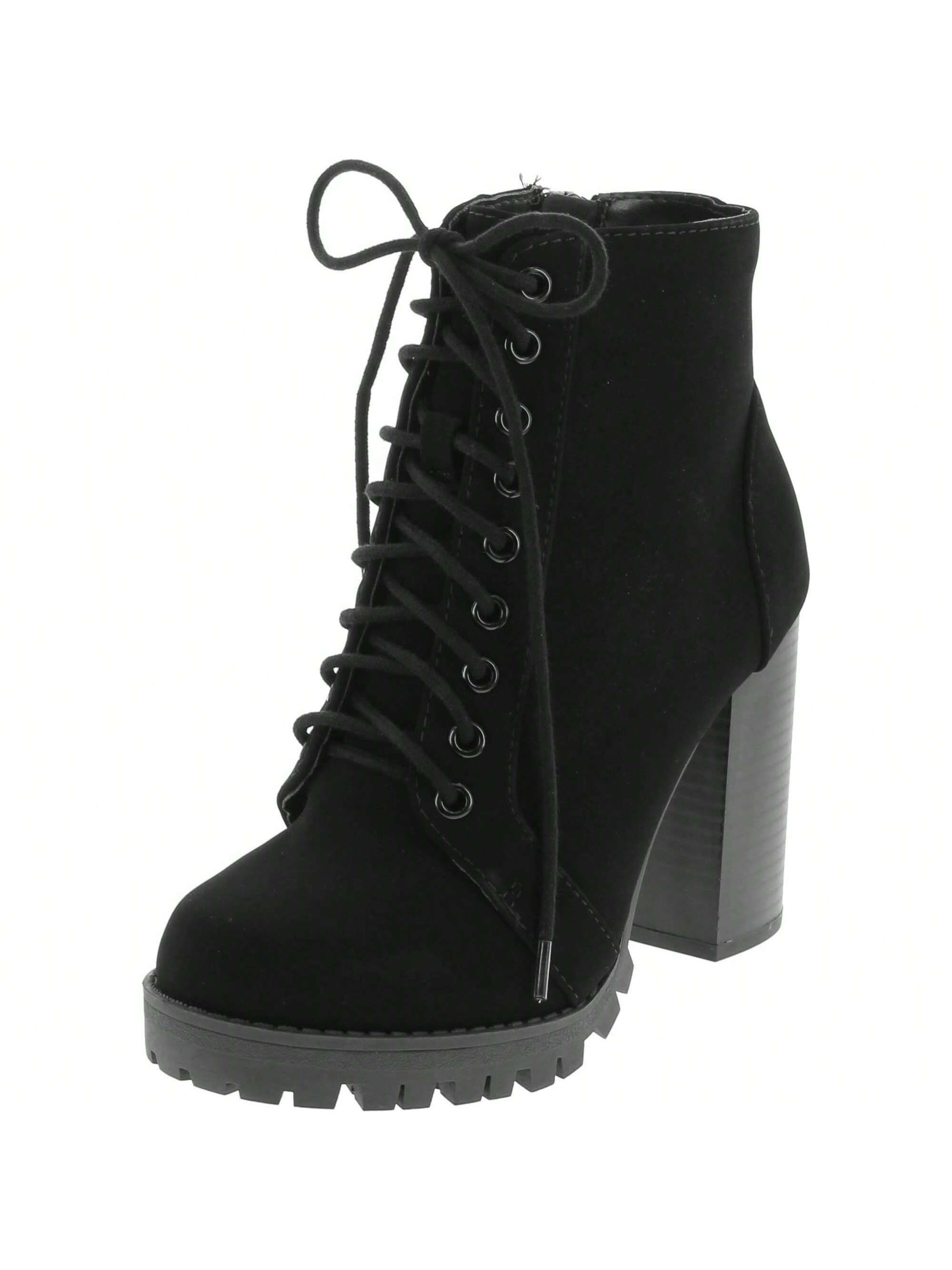 Combat Charcoal Ankle Boots
