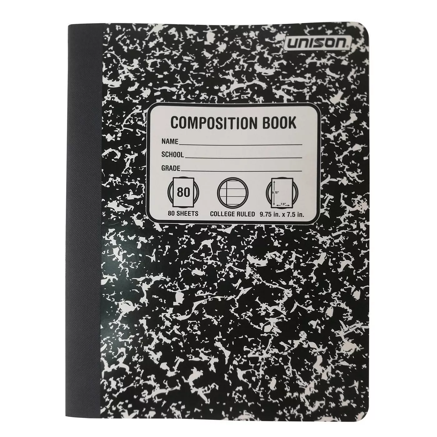 Composition Book - 80 Pages - Black
