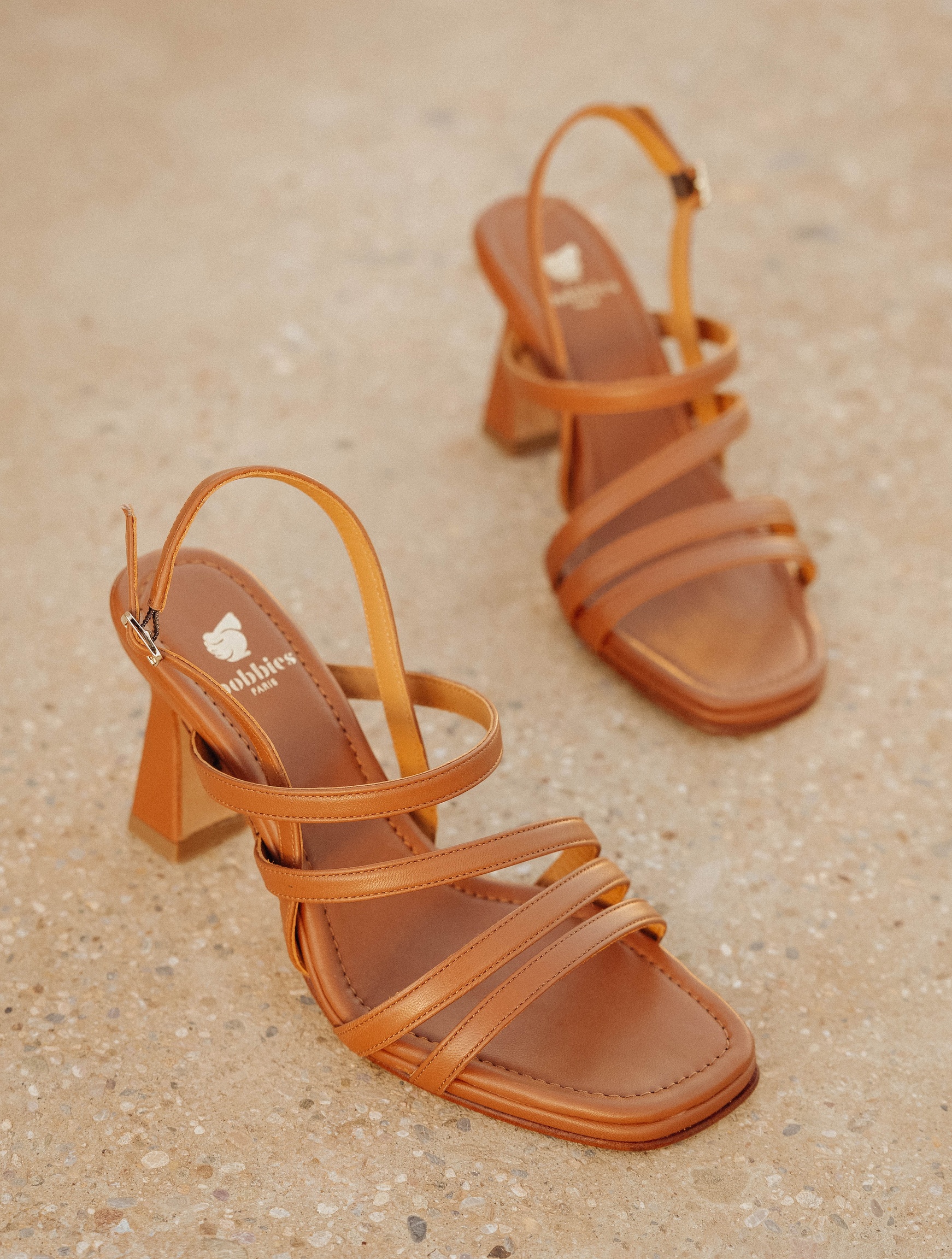 Cool Camel Leather Sandals