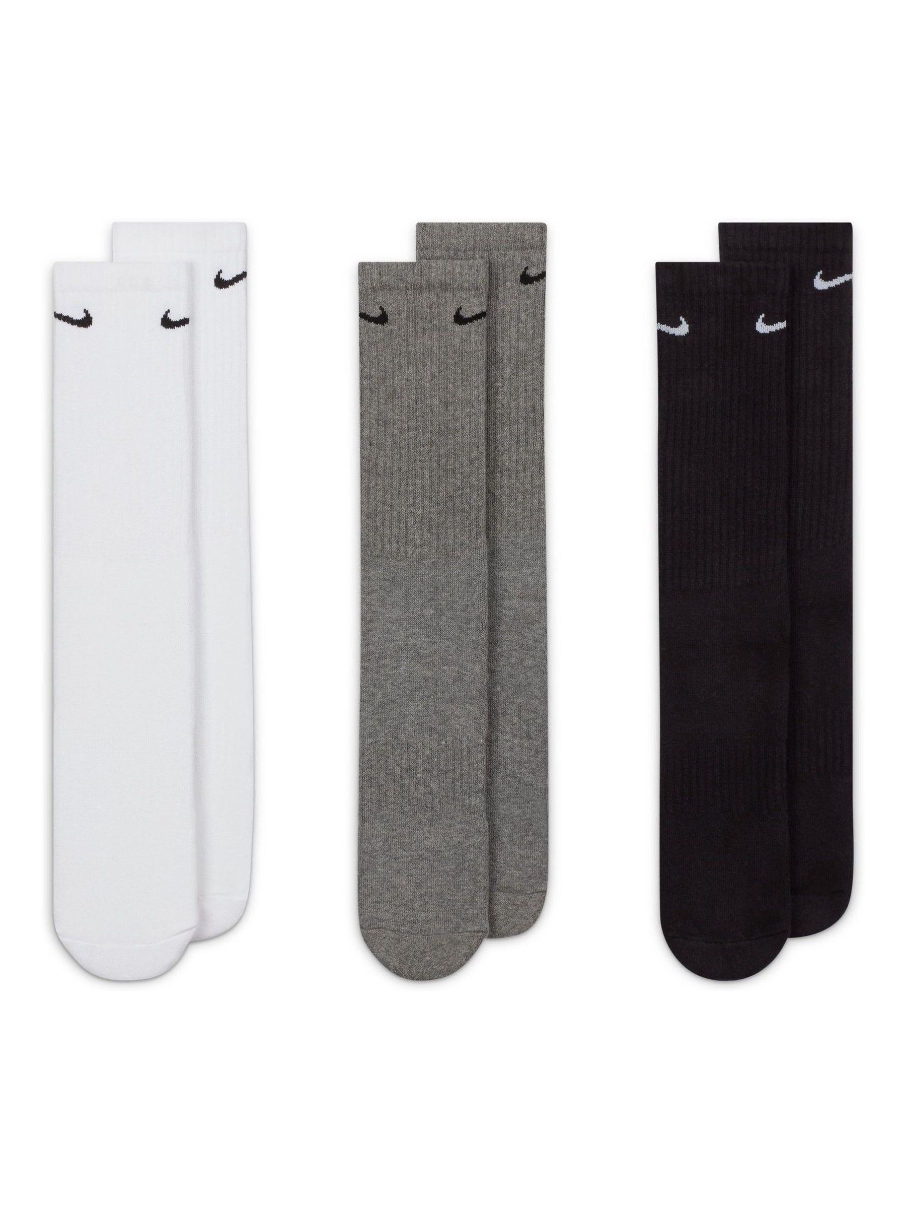 Cushioned Grey Crew Socks