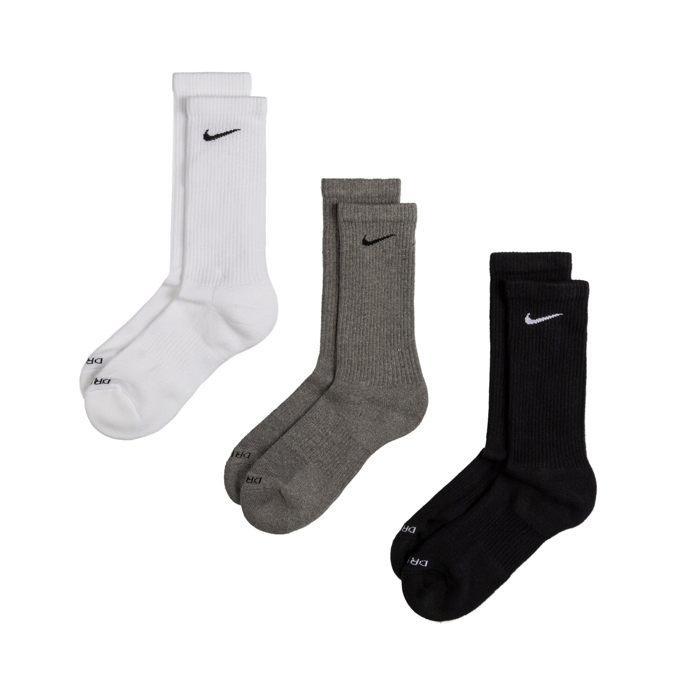 Cushioned Grey Crew Socks