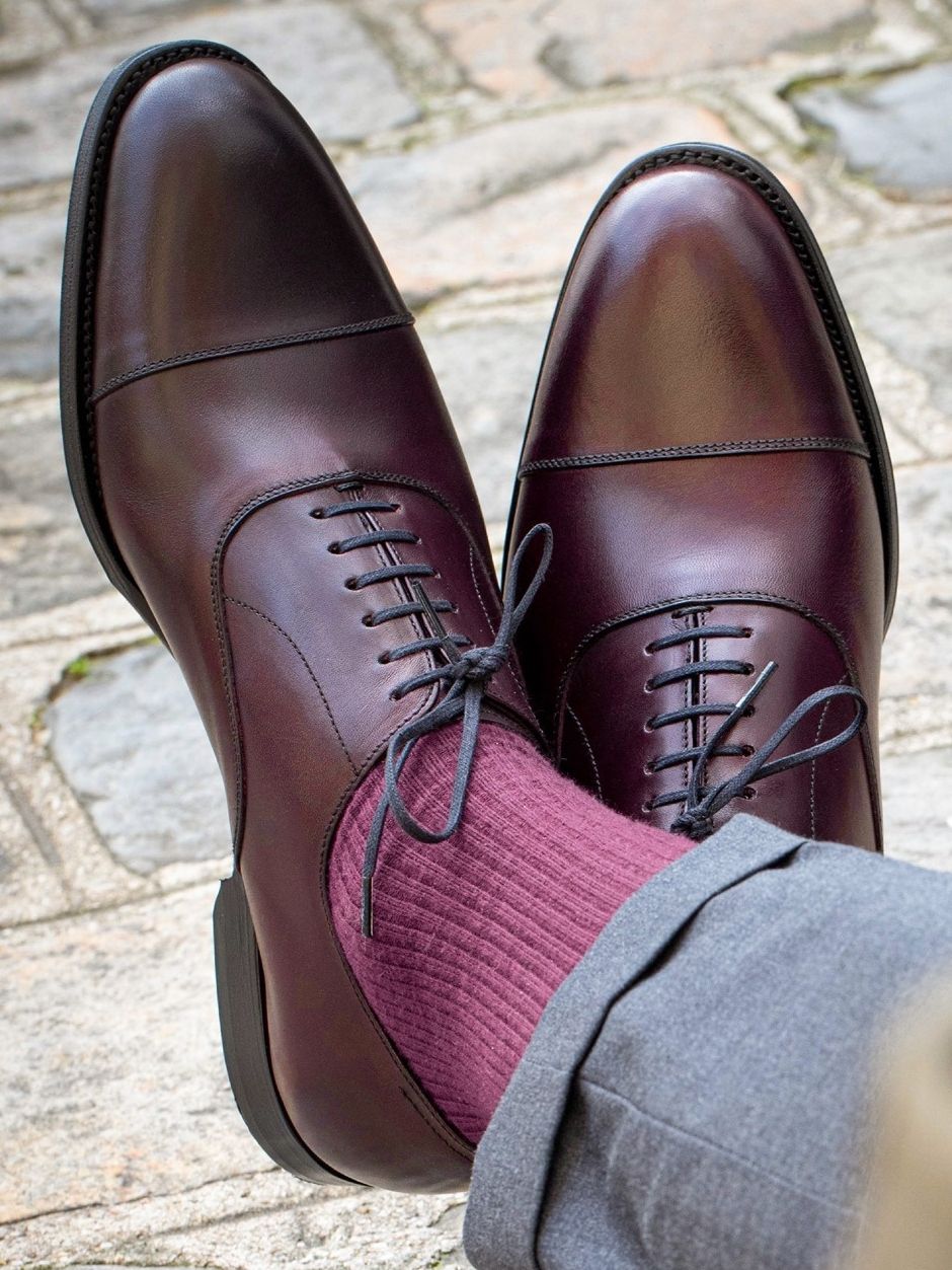 Dapper Burgundy Oxford Shoes