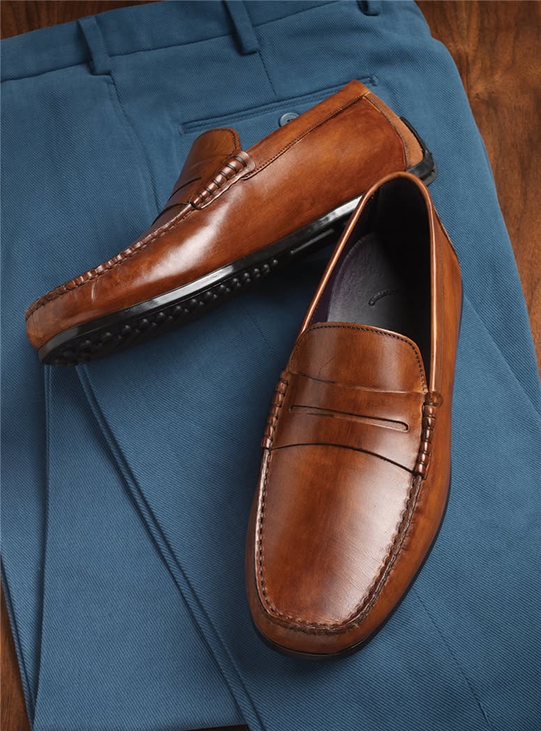 Dapper Cognac Patent Leather Shoes