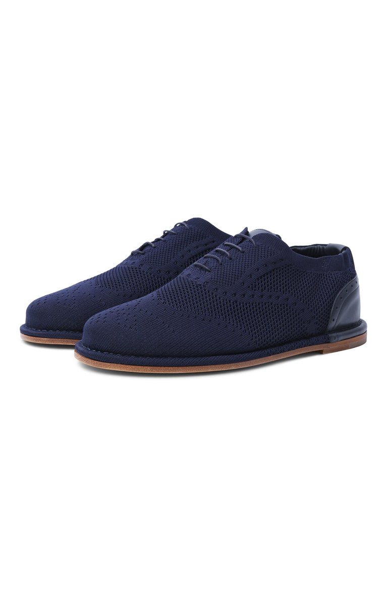 Dapper Navy Blue Oxford Shoes
