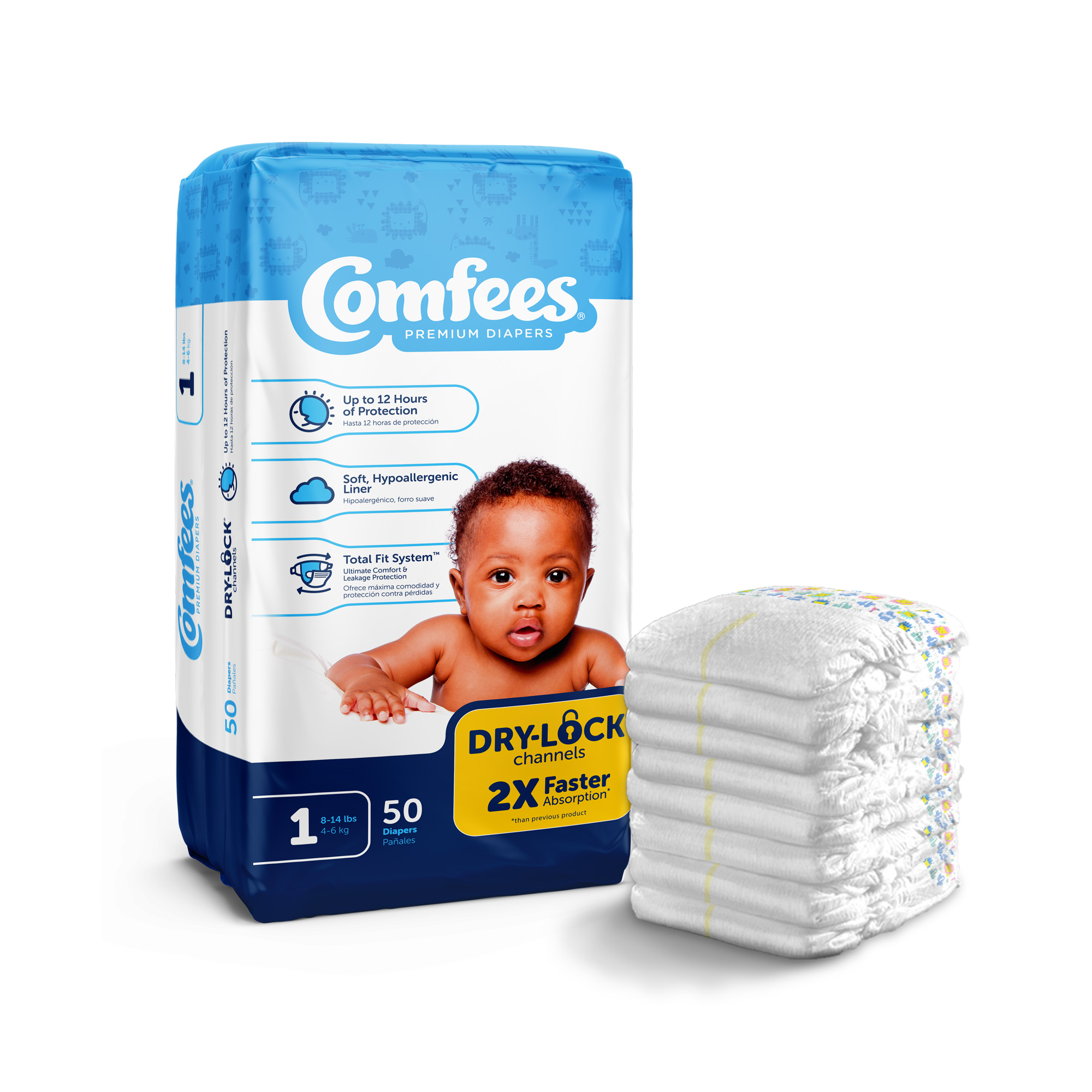 Diapers - Size 1 - 50 Pack
