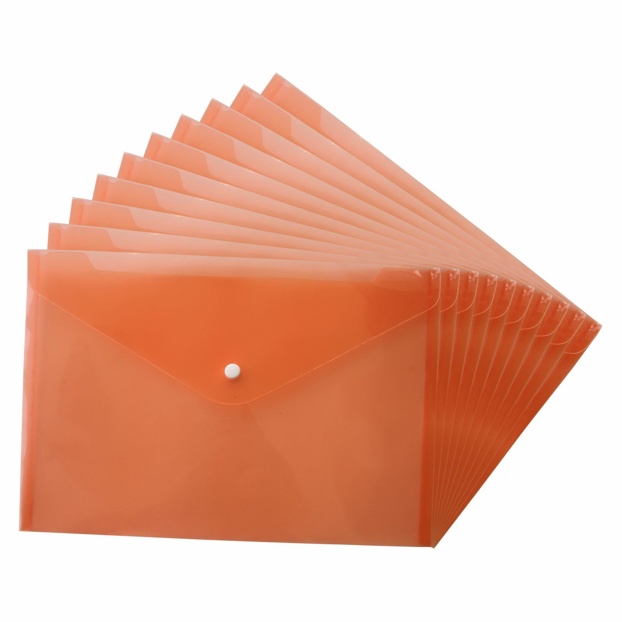 Document Wallet - A4 - Orange - 20 Pack
