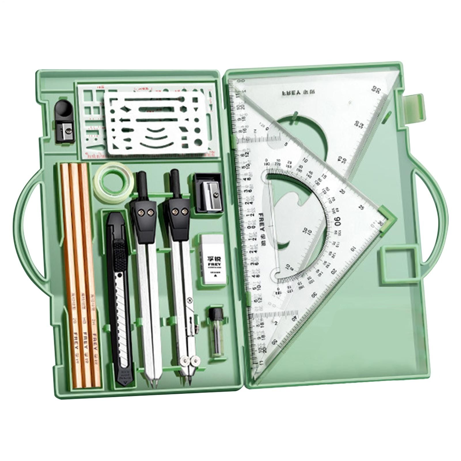 Drawing Set - Geometry Kit - 12 Pieces