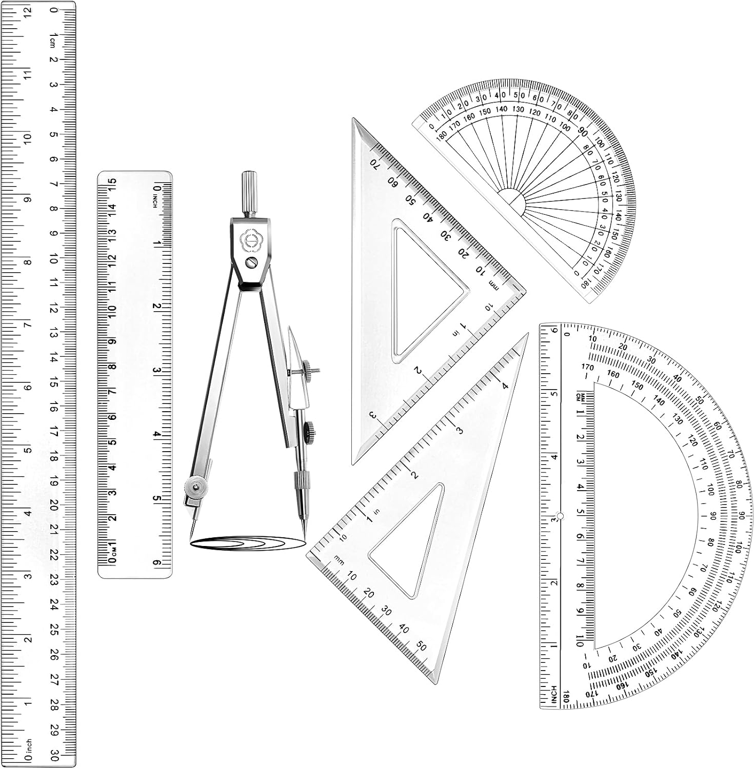 Drawing Set - Geometry Kit - 6 Pieces