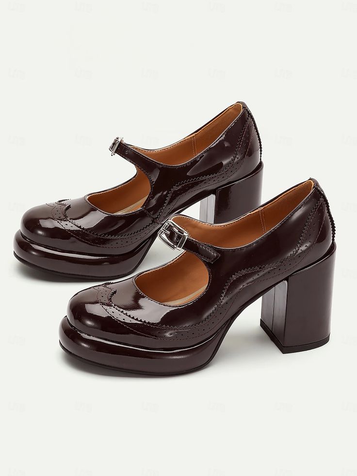 Elegant Brown Patent Leather Shoes