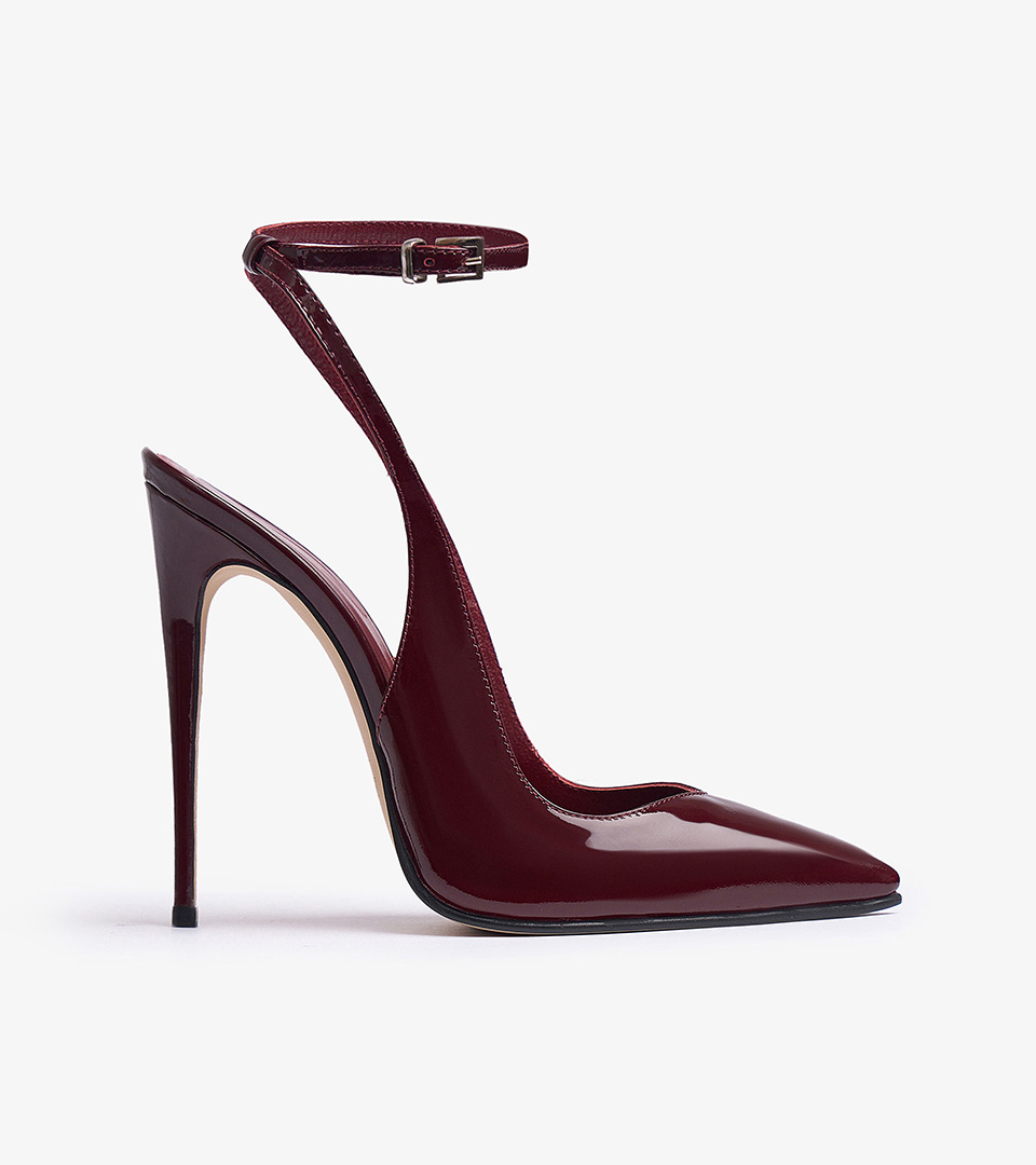 Elegant Burgundy Patent Leather Shoes
