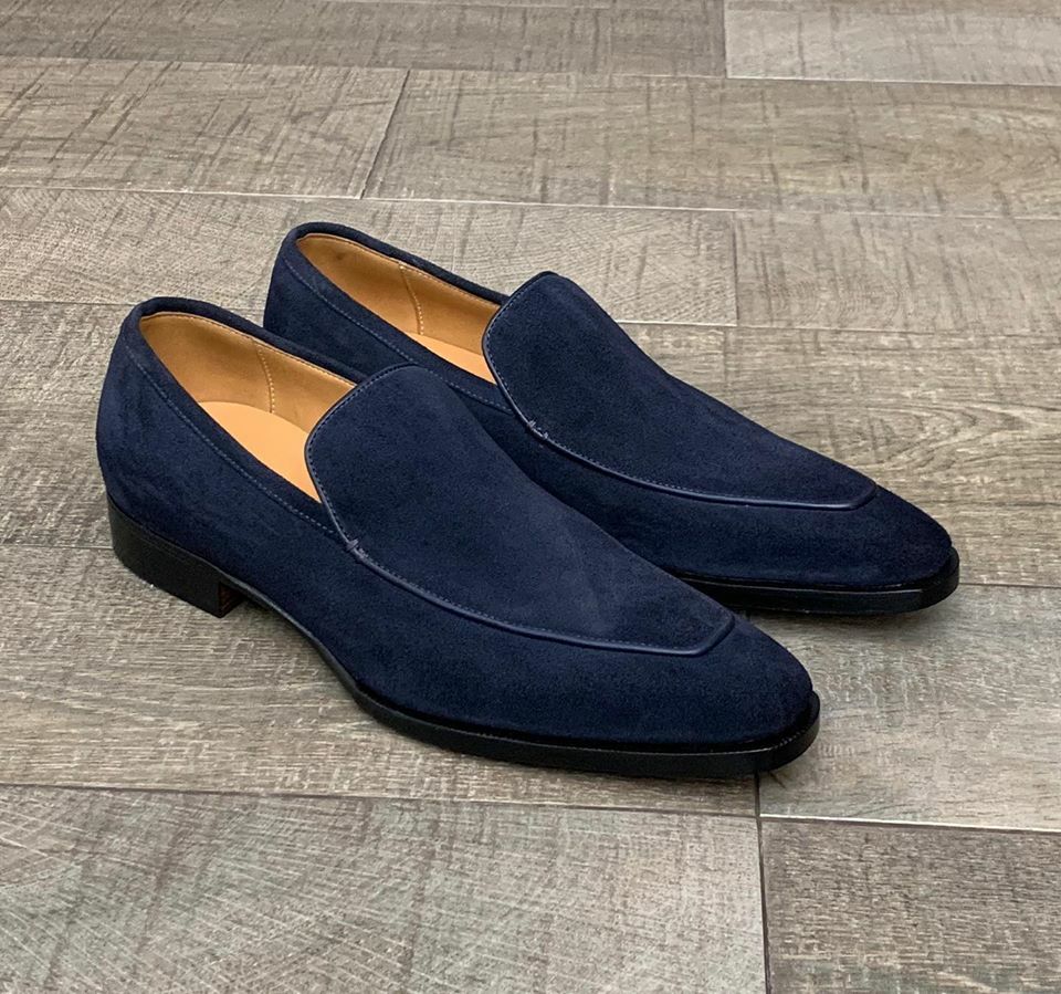 Elegant Navy Blue Dress Shoes