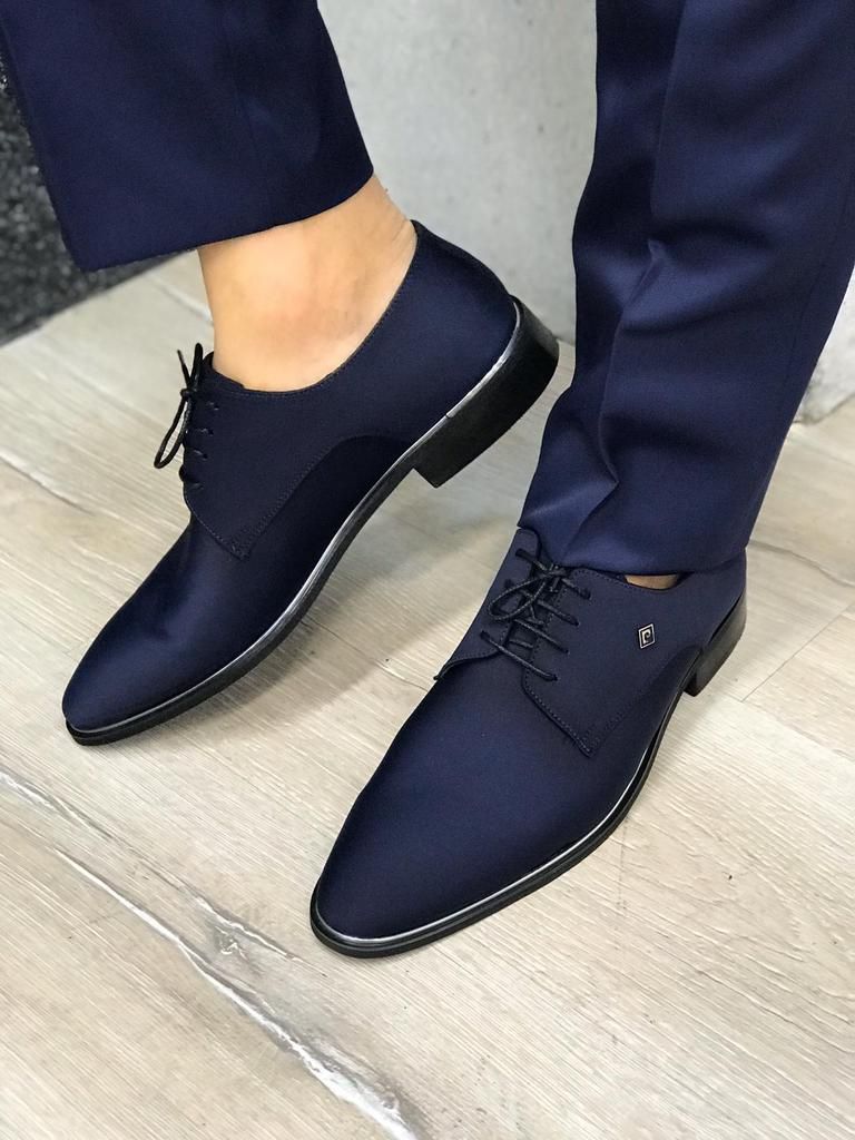 Elegant Navy Blue Dress Shoes